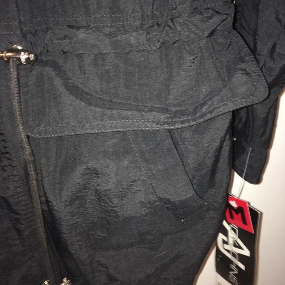 Andy Johns black Nylon jacket windbreaker NWT vtg - Picture 4 of 5